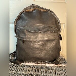 Bojola Firenze Fine Italian Leather Black Backpack - Rare Item -Vintage.